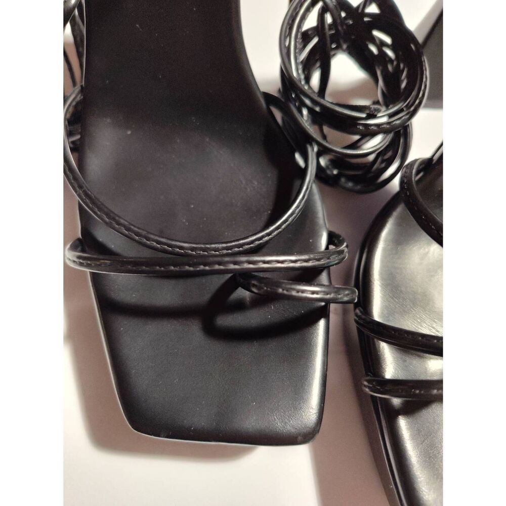 JEFFREY CAMPBELL BLACK PRIMADONNA STRAPPY HEEL 7.5 NEW NO BOX - Picture 5 of 11